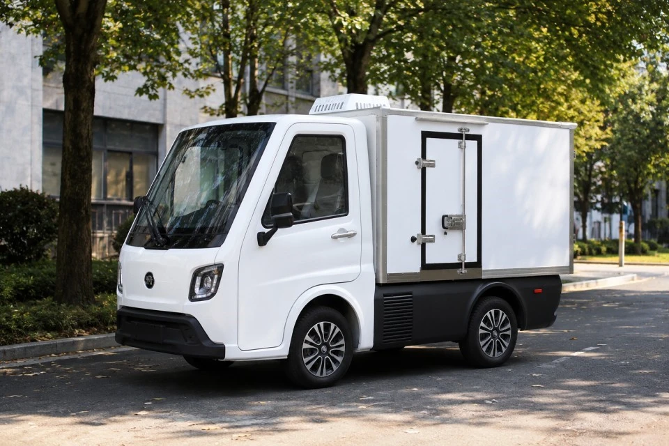 DOT COC Logistics pakettiauto, jossa on jääkaappilaatikko, räätälöity lämpötila -18 5 asteeseen